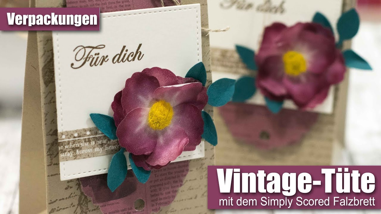 Vintage-Tüte | Simply Scored Falzbrett | Very Versailles | Stampin' Up!