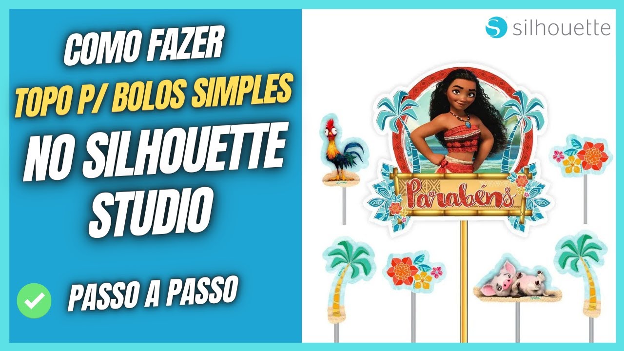 Aprenda como fazer Topo de bolo simples na silhouette, deste jeito dá para vender por R$20,00!