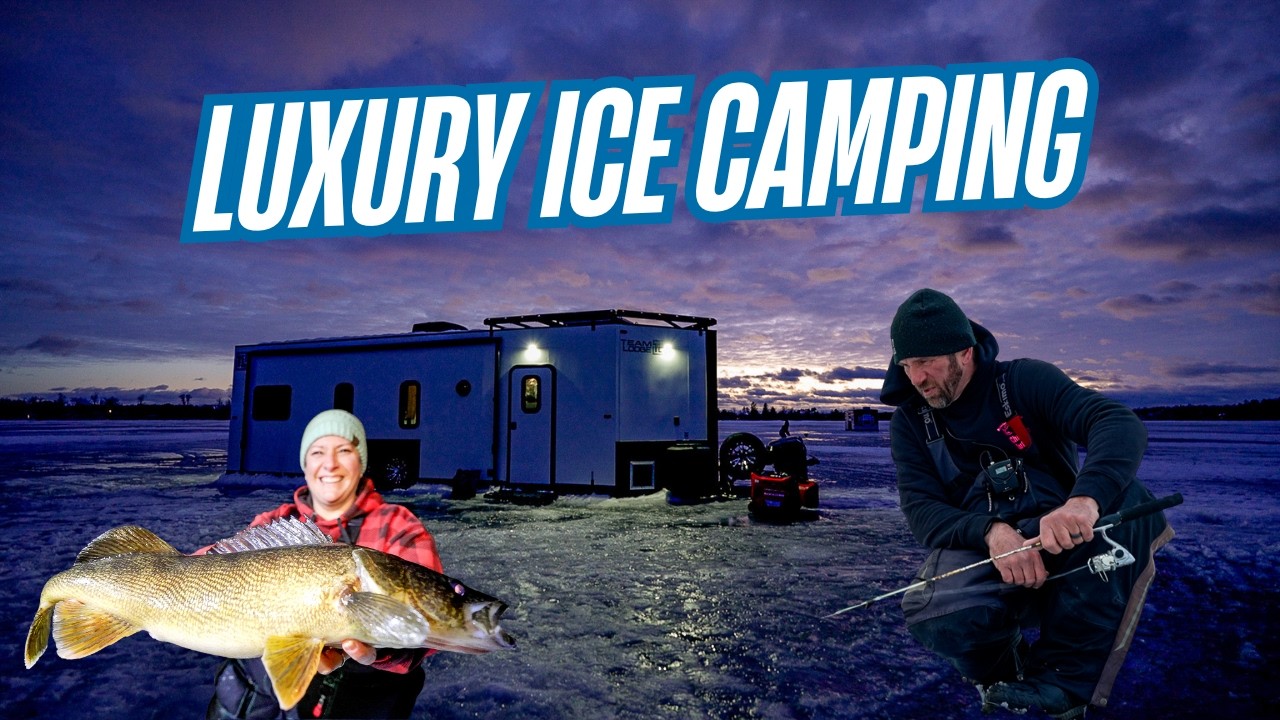 Luxury Ice Camping | ABSURD Crappie + Walleye Bite!