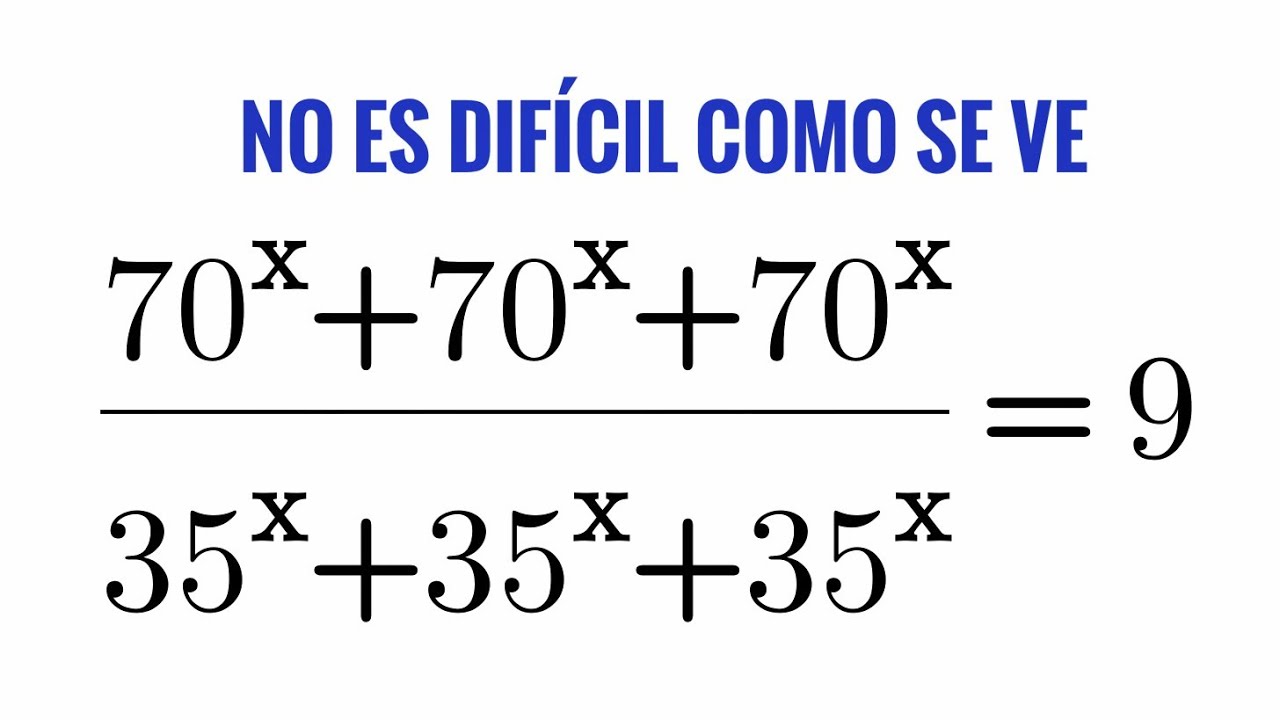 Es fácil resolverlo al usar logaritmos/No debes asignar valores a x