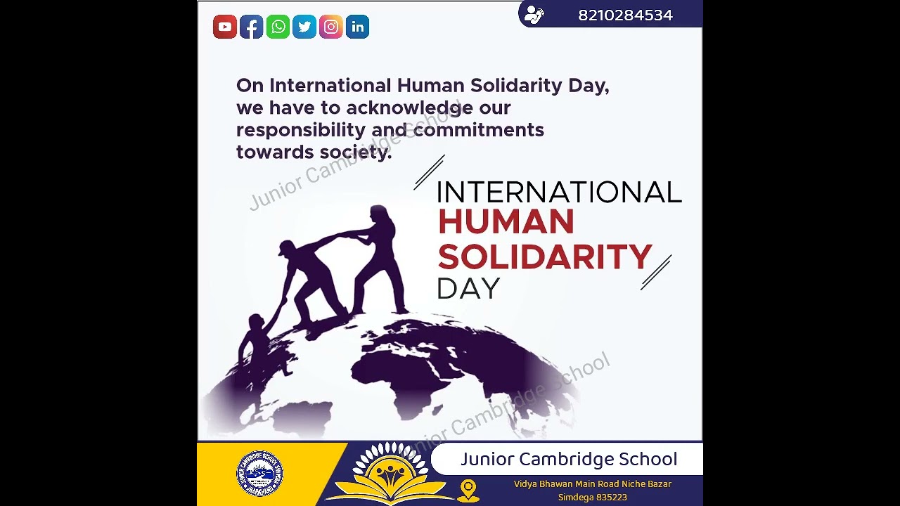 International Human Solidarity Day #internationalhumansolidarityday #human #solidarityday