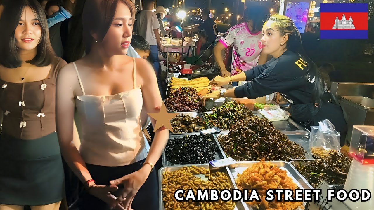 Busy Street Food Market in Phnom Penh | Cambodia Walking Tour 2026 & Unique Khmer Food Collection