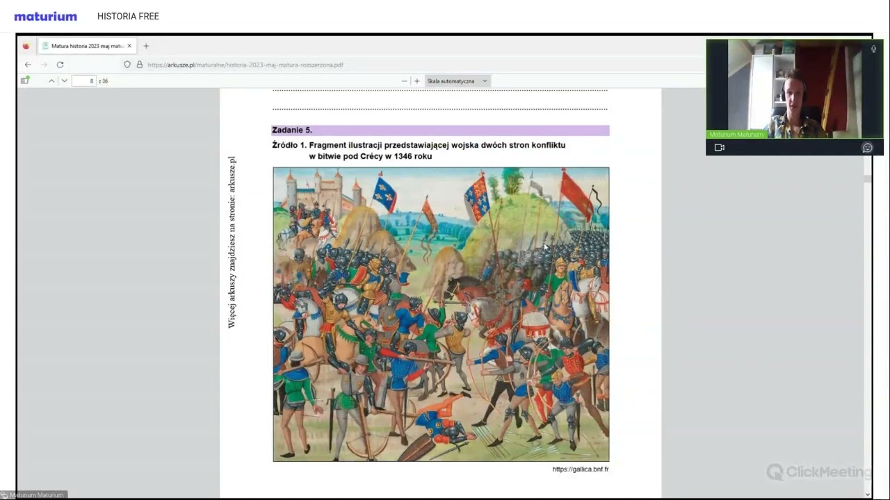 Om&oacute;wienie arkusza z historii 2023 - zapis webinaru