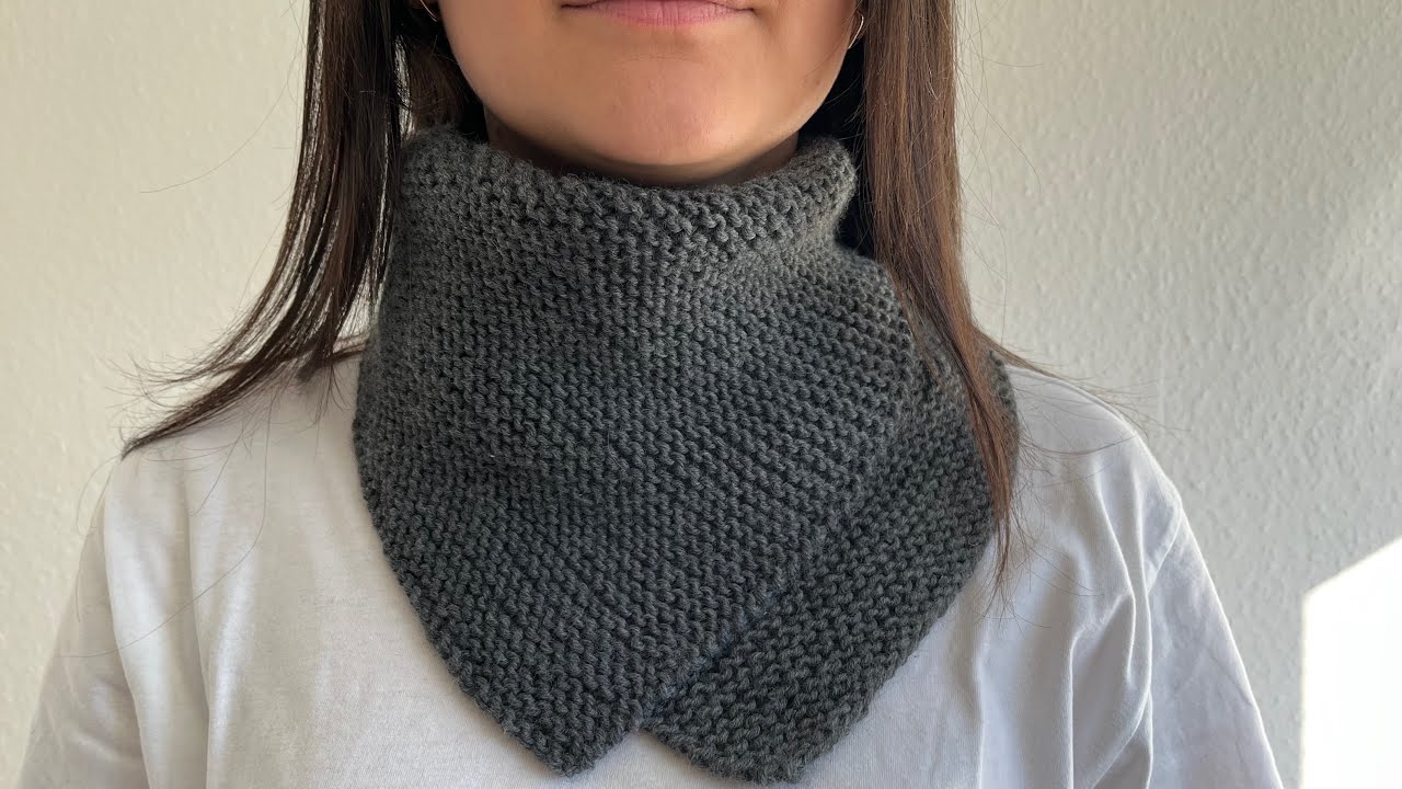 Kragenschal stricken