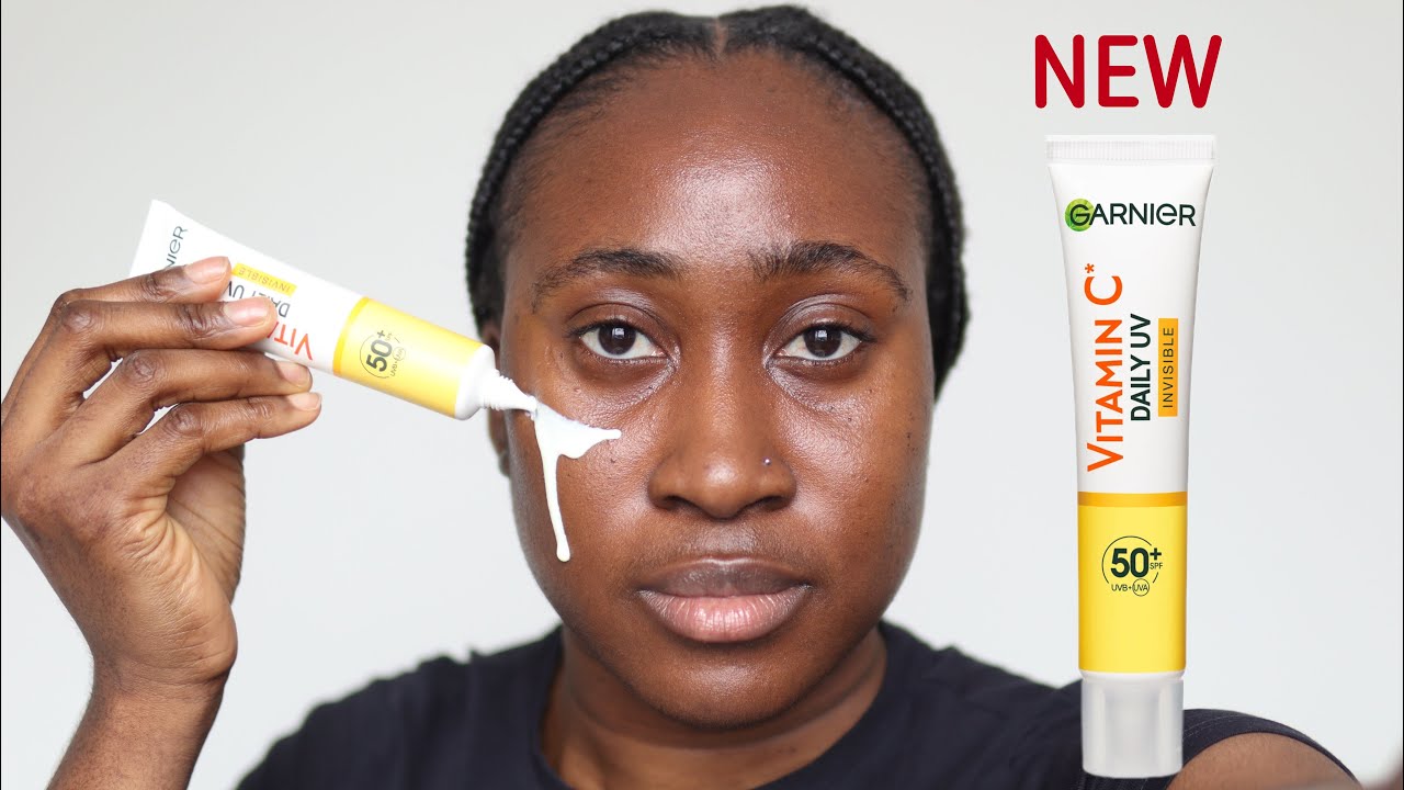 Garnier SkinActive Vitamin C Daily UV Invisible SPF50+ Review Dark Skin | @TamunoAbbey