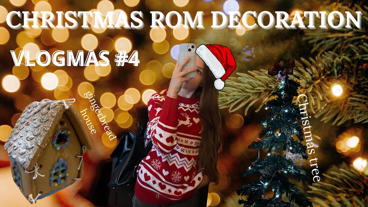 VLOGMAS #4 Christmas room makeover ✨ // Christmas tree 🎄// garlands 💡