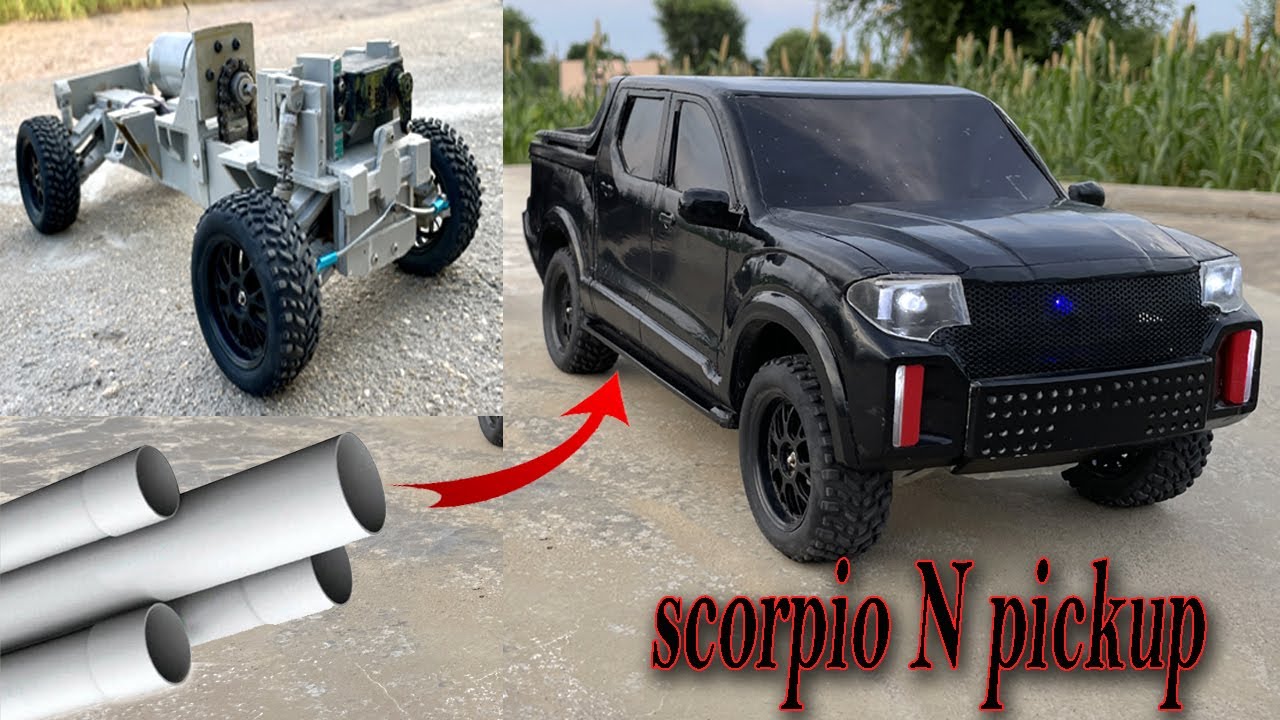 I build a remote control Scorpio n 4x4 model using pvc pipe || how to make remote control Scorpio n