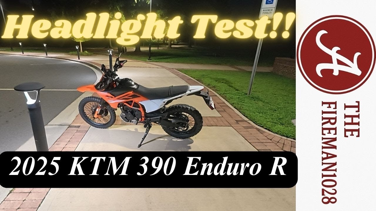 2025 KTM 390 Enduro R Headlight Test!!