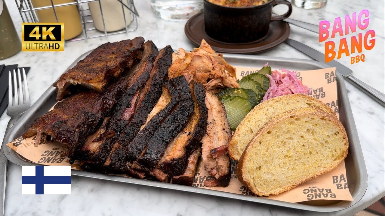 BEST BARBECUE IN HELSINKI FINLAND - BangBang BBQ, Bangin' Food, Bangin' Drinks, Bangin' Service (4K)