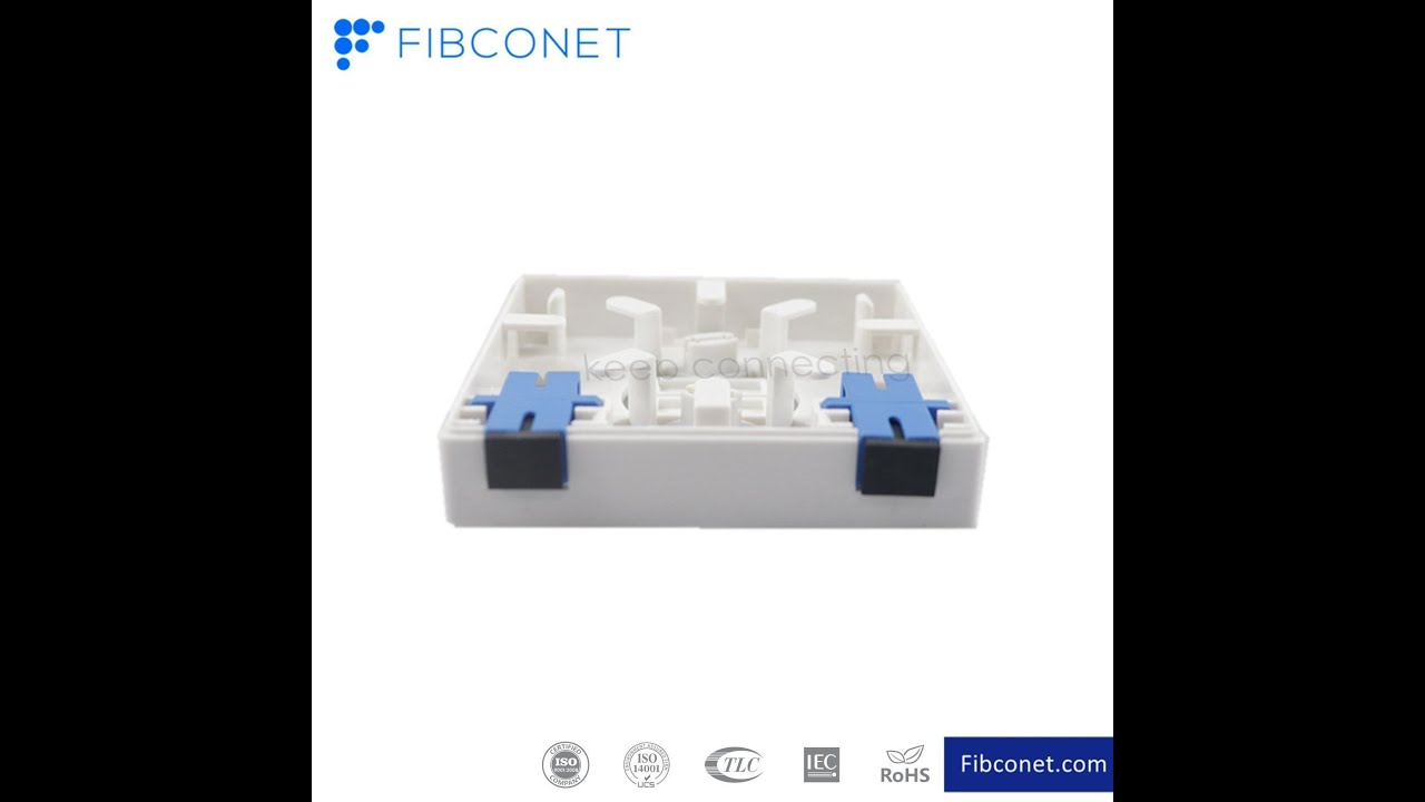 Fiber Optic Distribution Box Indoor FTTH Wall Plastic 86 Face Box  made in China