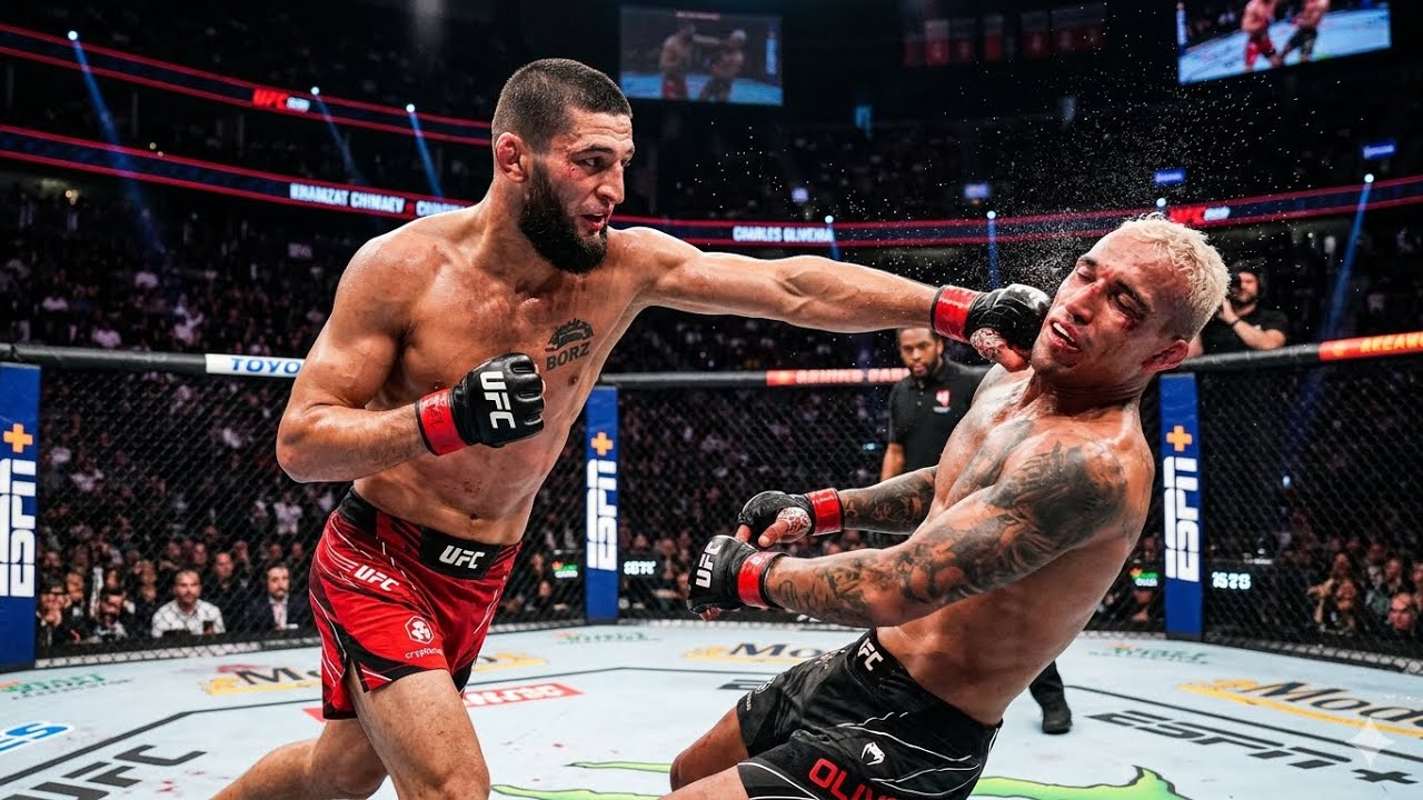 Khamzat Chimaev DESTROYS Charles Oliveira | Brutal UFC Knockout