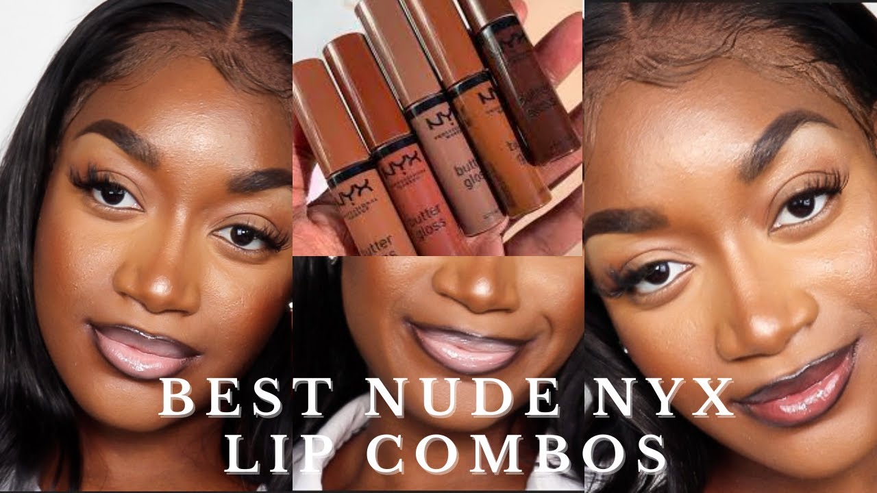 BEST GO-TO NUDE/PINK LIP COMBOS FOR WOC | NYX Butter Gloss | KAFUI