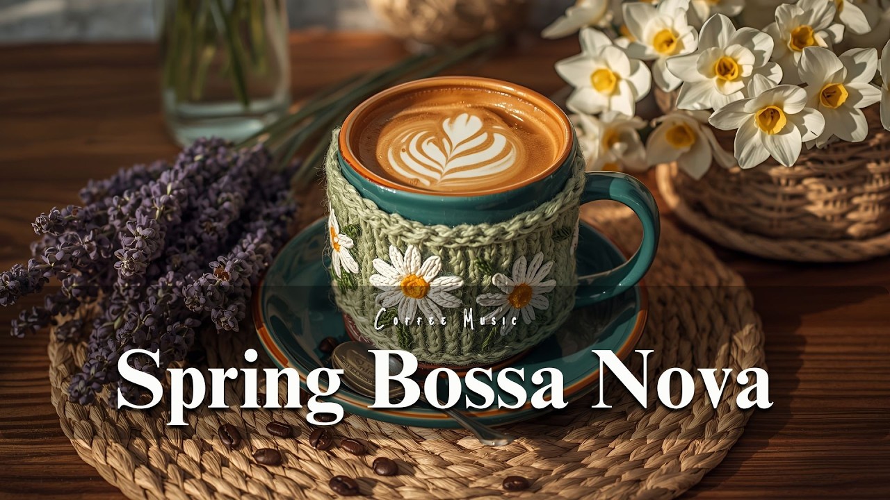 Springtime Jazz & Coffee Moment with Beautiful Floral Surroundings