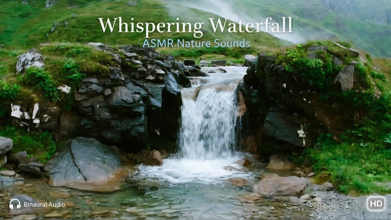 Gentle Mountain Waterfall 🌿 – Sleep, Study & Meditation ASMR