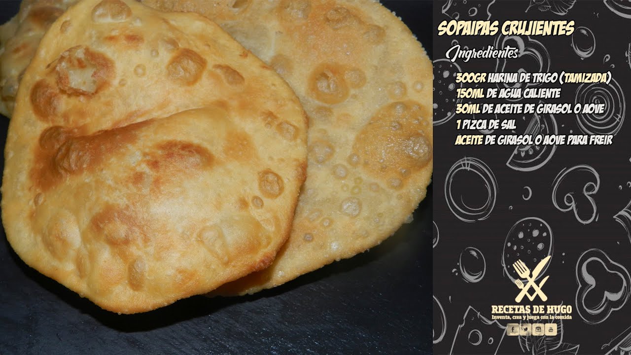 Sopaipas crujientes en sartén de forma tradicional