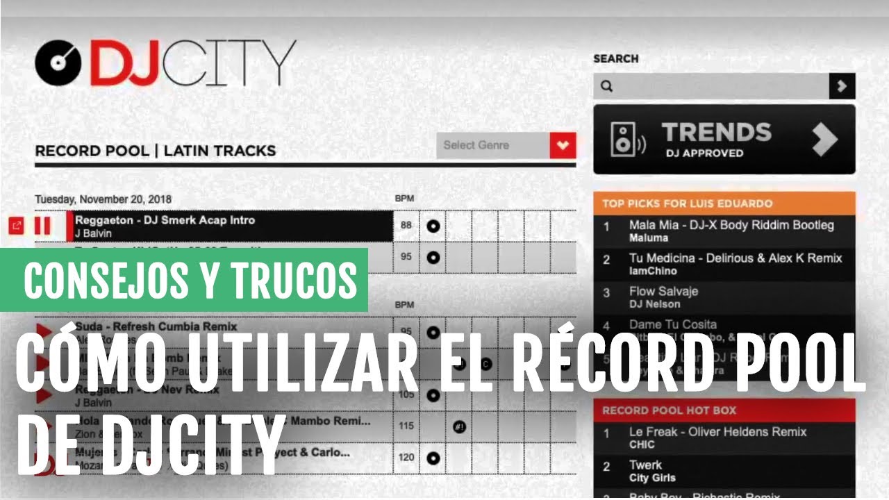 Cómo Utilizar el Récord Pool de DJcity Para Encontrar Música | Consejos y Trucos