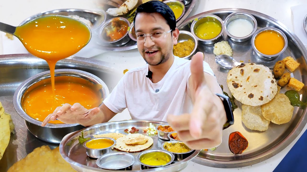 Unlimited Aamras & Veg Thali for ₹420 | Aamras series EP1 | Hotel Panchamrut, Nigdi