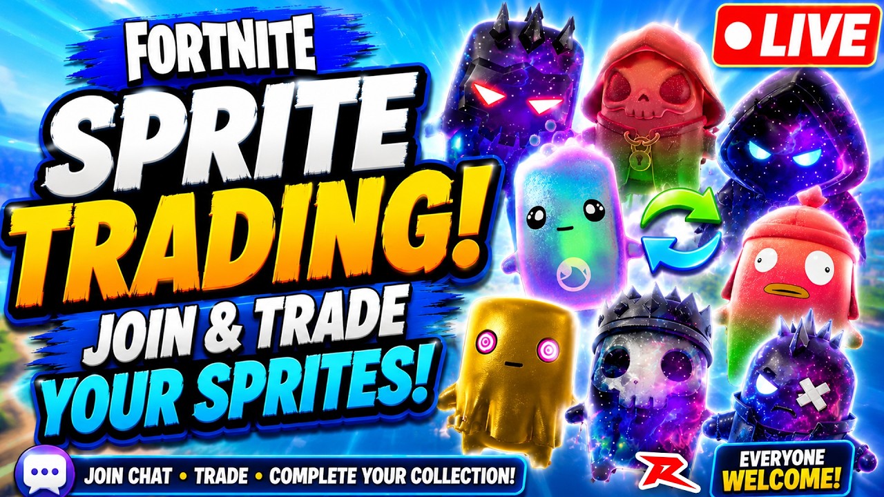🔴 LIVE: Fortnite Sprite Trading! Join & Trade Your Sprites!