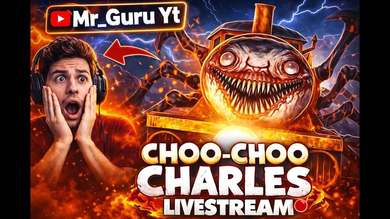 CHOO CHOO CHARLES LIVE🔴WITH | Mr_Guru Yt  | Train Monsters🕷️🚂👹#shortslive #horrorgaming