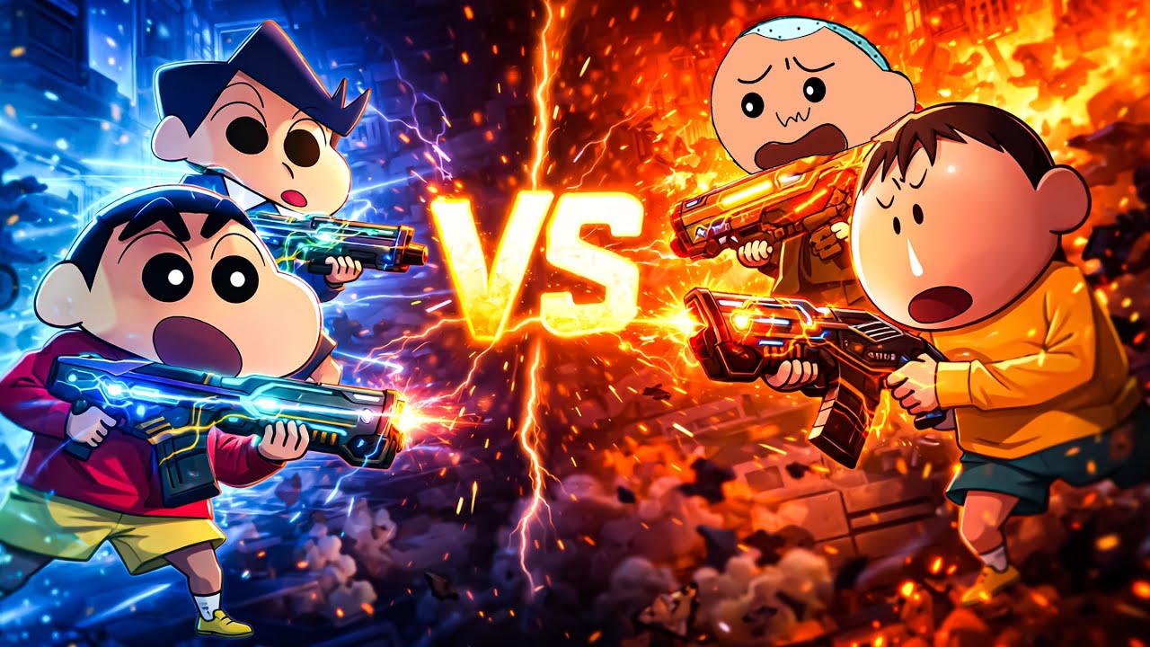 Shinchan And Kazama VS Masao And Bochan In Valorant 2v2 battle 😱🔥 | Shinchan Playing Valorant 😂