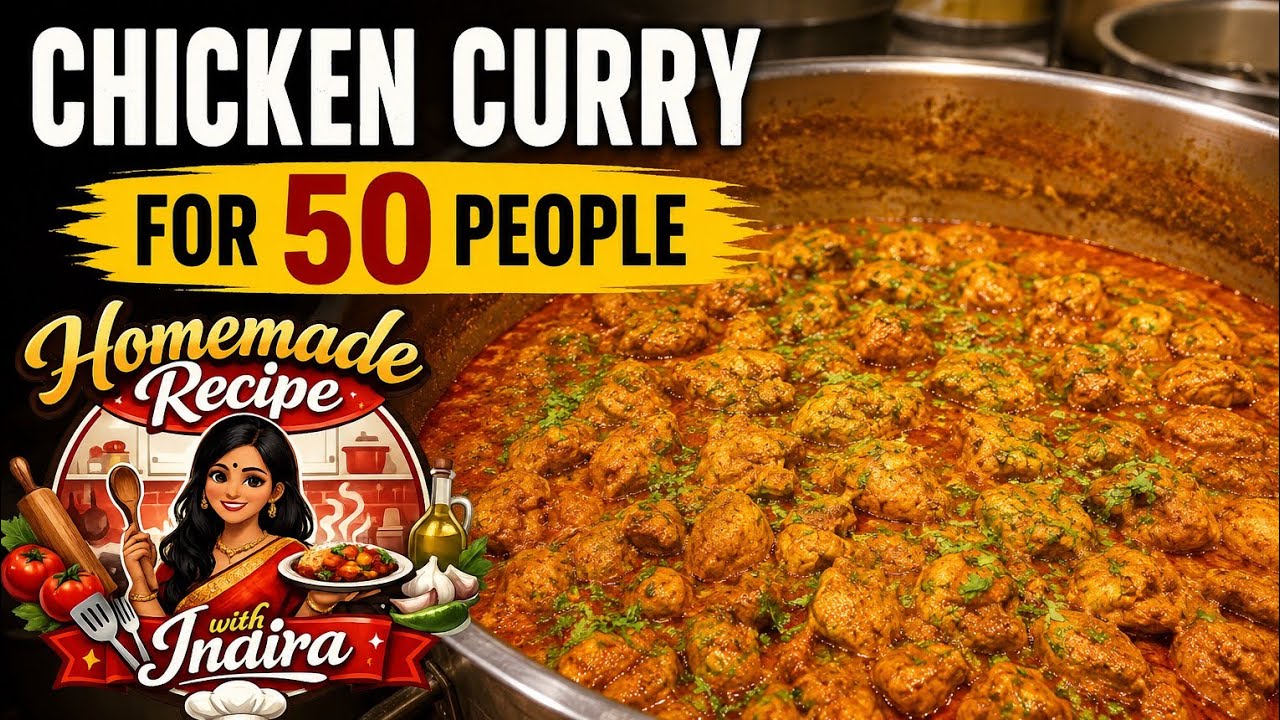 CHICKEN CURRY RECIPE FOR 50 PEOPLE | 01/07/2022 | #35thvideo #chickencurry