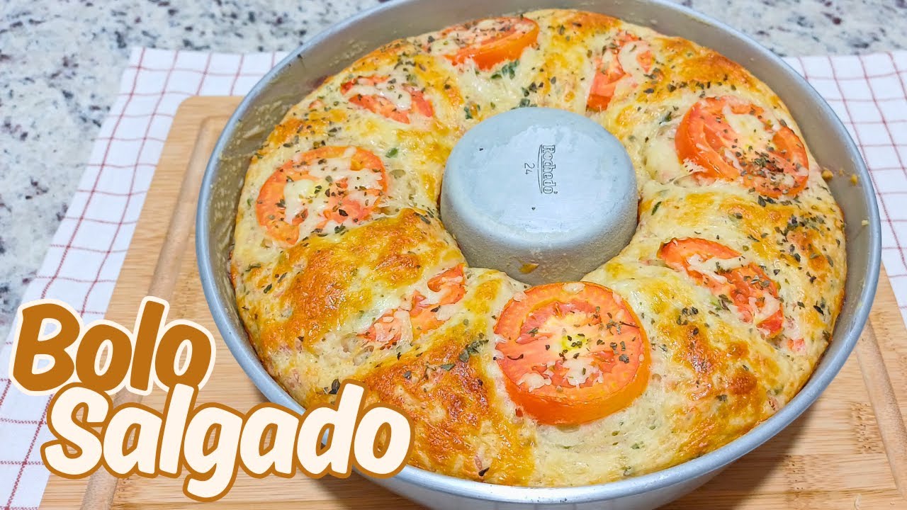 BOLO SALGADO | LANCHE RÁPIDO E FÁCIL DE FAZER | MUITO SABOROSO