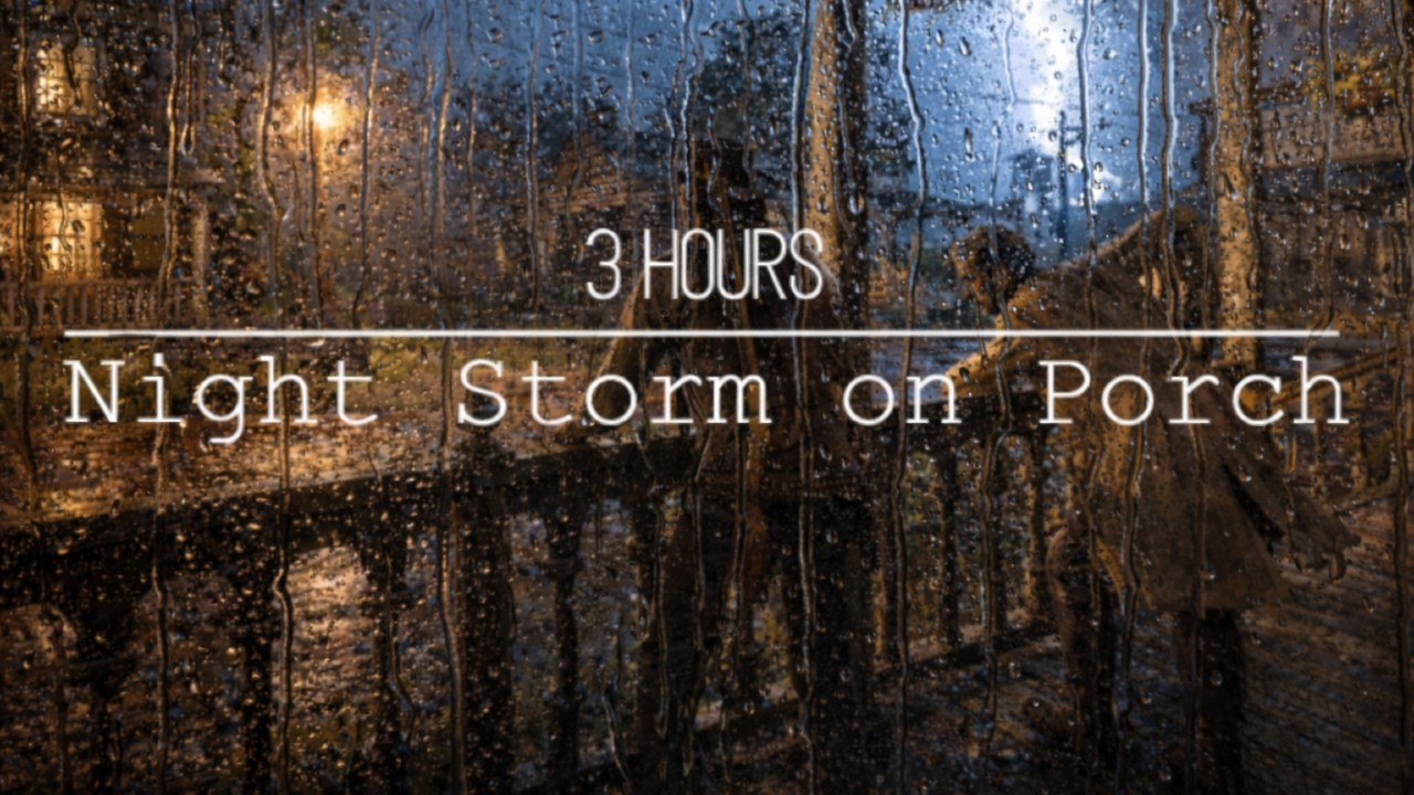 RDR2 ASMR - Night Storm on Porch (RTX 5090) Relax / Study / Sleep [4K 60FPS]