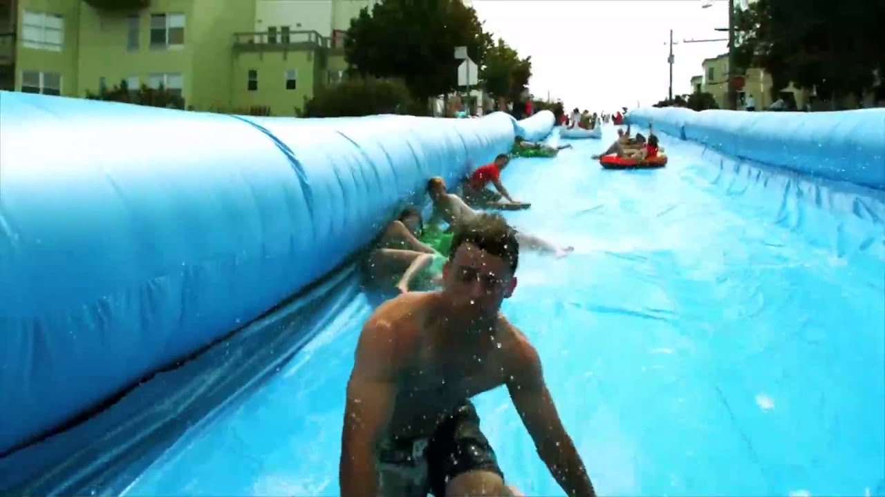 San Francisco Street Turns Into Giant Slip n' Slide