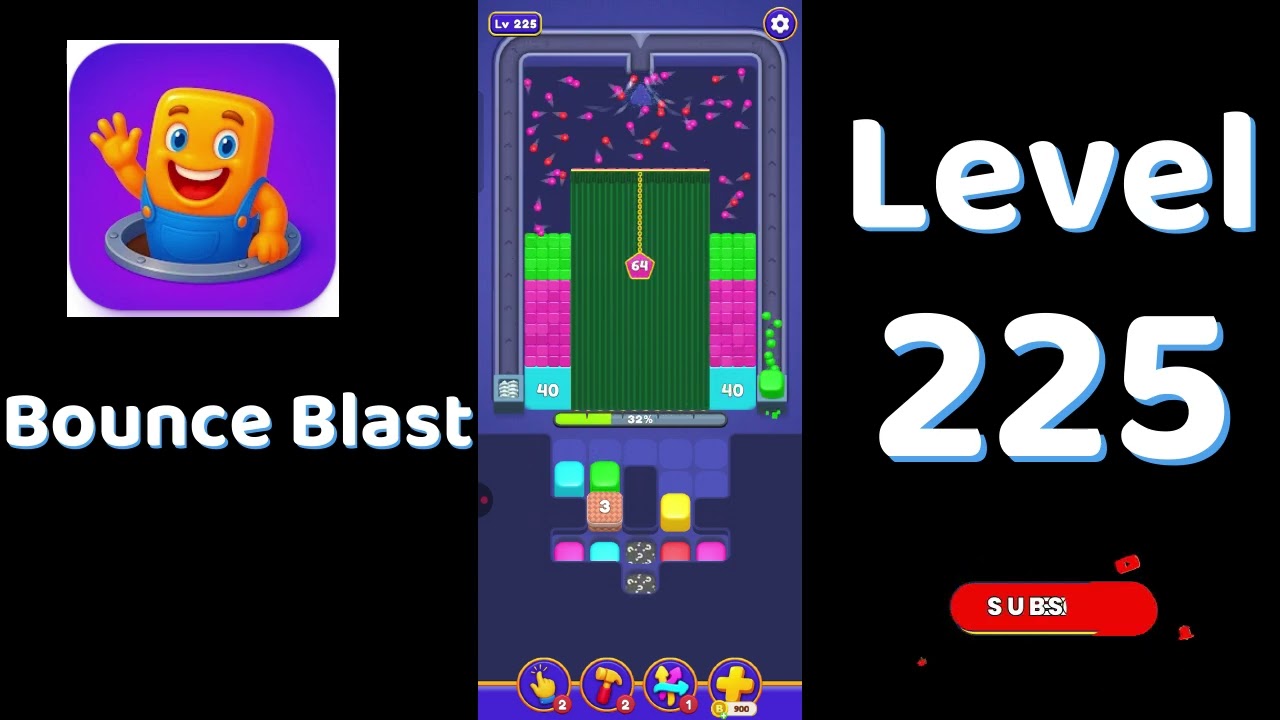 Bounce Blast Level 225 Walkthrough 🎮💥 | Tricky Ball Puzzle Solution | Go Answer