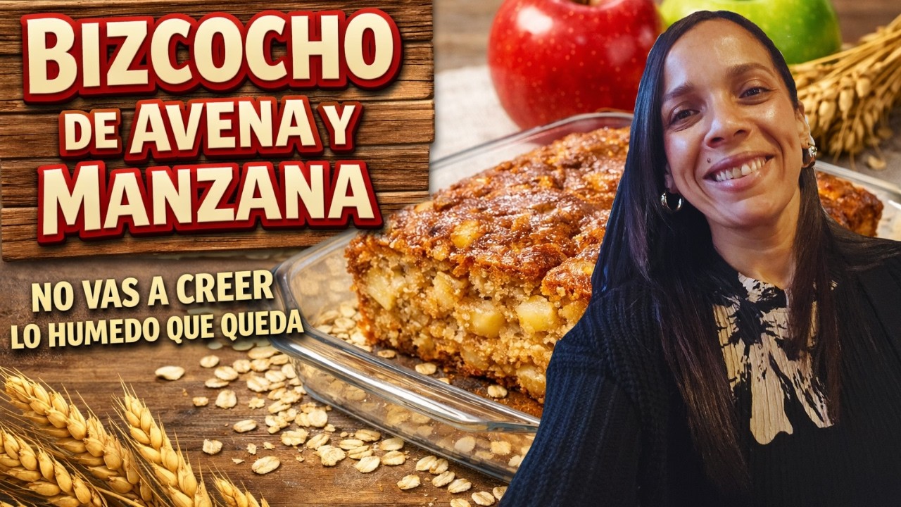 Bizcocho de Avena y Manzana - NO VAS A CREER LO HÚMEDO QUE QUEDA | Anamaris Meléndez