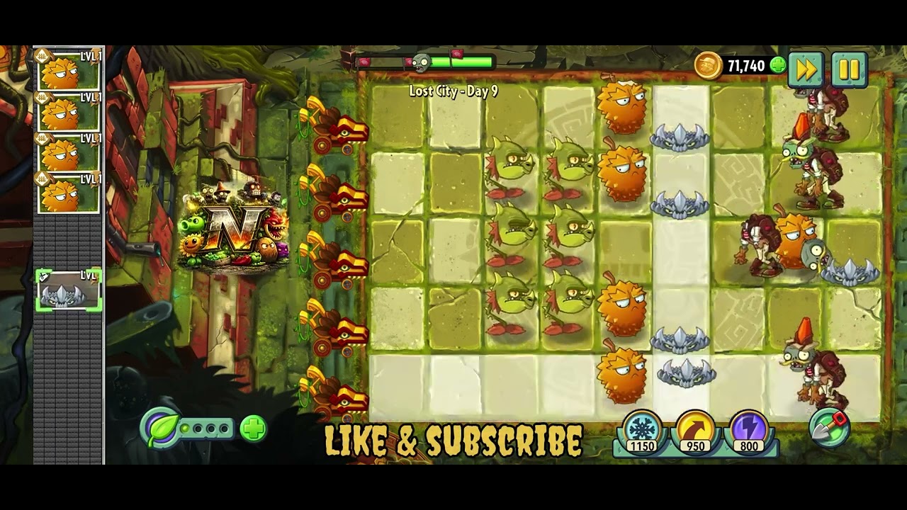 Plants Vs Zombies 2 | Day 9 Lost City | Get back to the vintage memories of Legendary Games