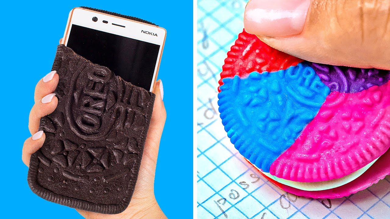 DIY OREO CRAFTS! || Oreo Phone Case And Eraser That Look Just Like The Cookie