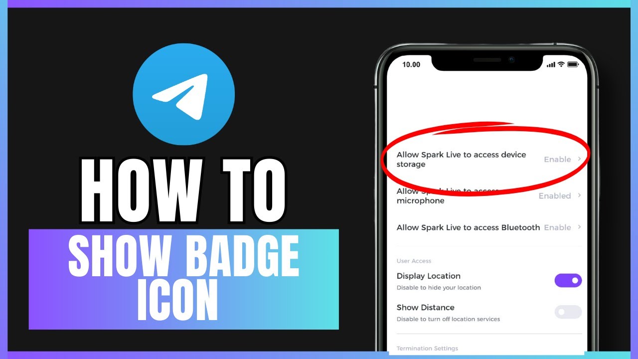 how to show badge icon on telegram
