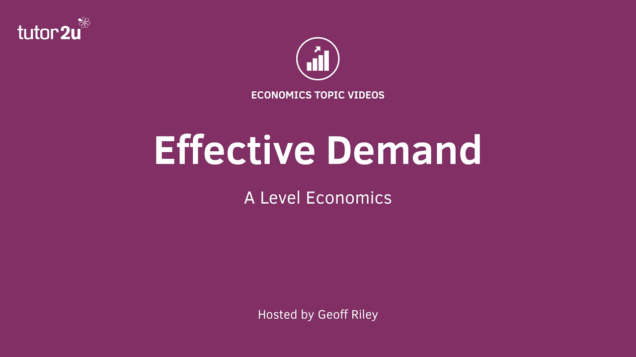 Effective Demand in Markets I A Level and IB Economics