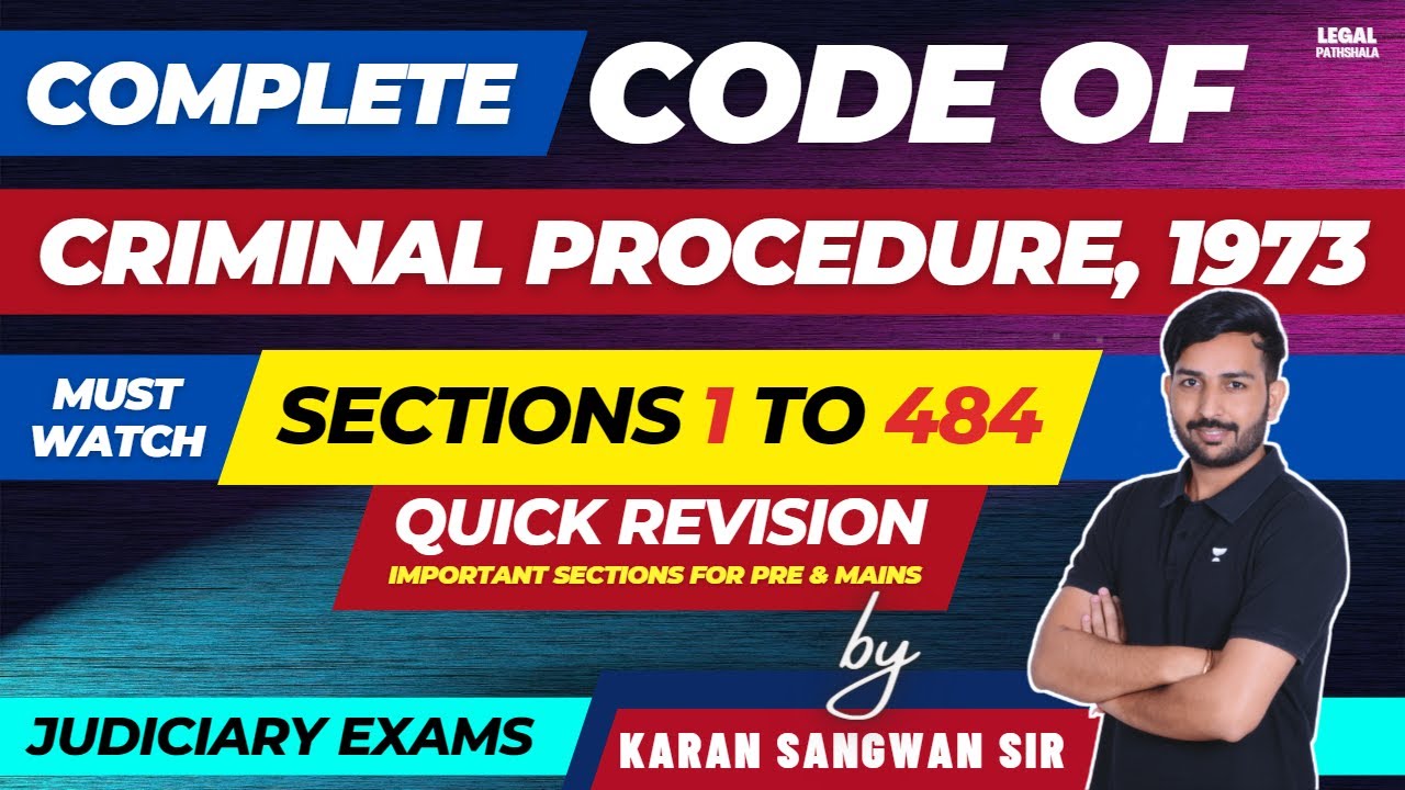 Complete CrPC | Complete Code of Criminal Procedure for Judiciary | Karan Sangwan | Legal Pathshala