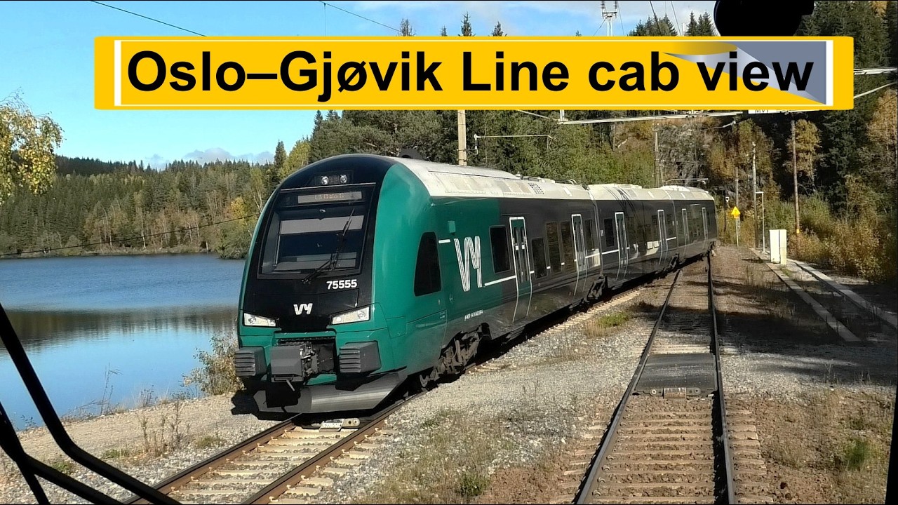 Oslo–Gjøvik Line Cab View 2022, part one. Classic Signalling & Railway History