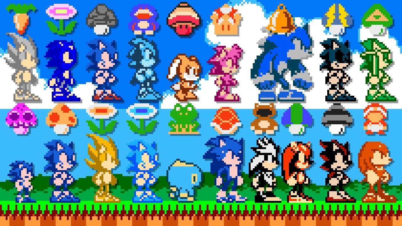 What if Sonic had Super Mario Power-Ups? - Sonic The Hedgehog (NES). ᴴᴰ