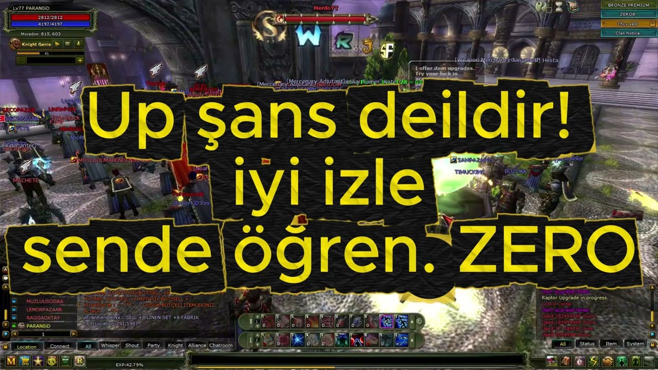ZERO Up yapmak Şans Deildir iyi izle sende yap #knightonline