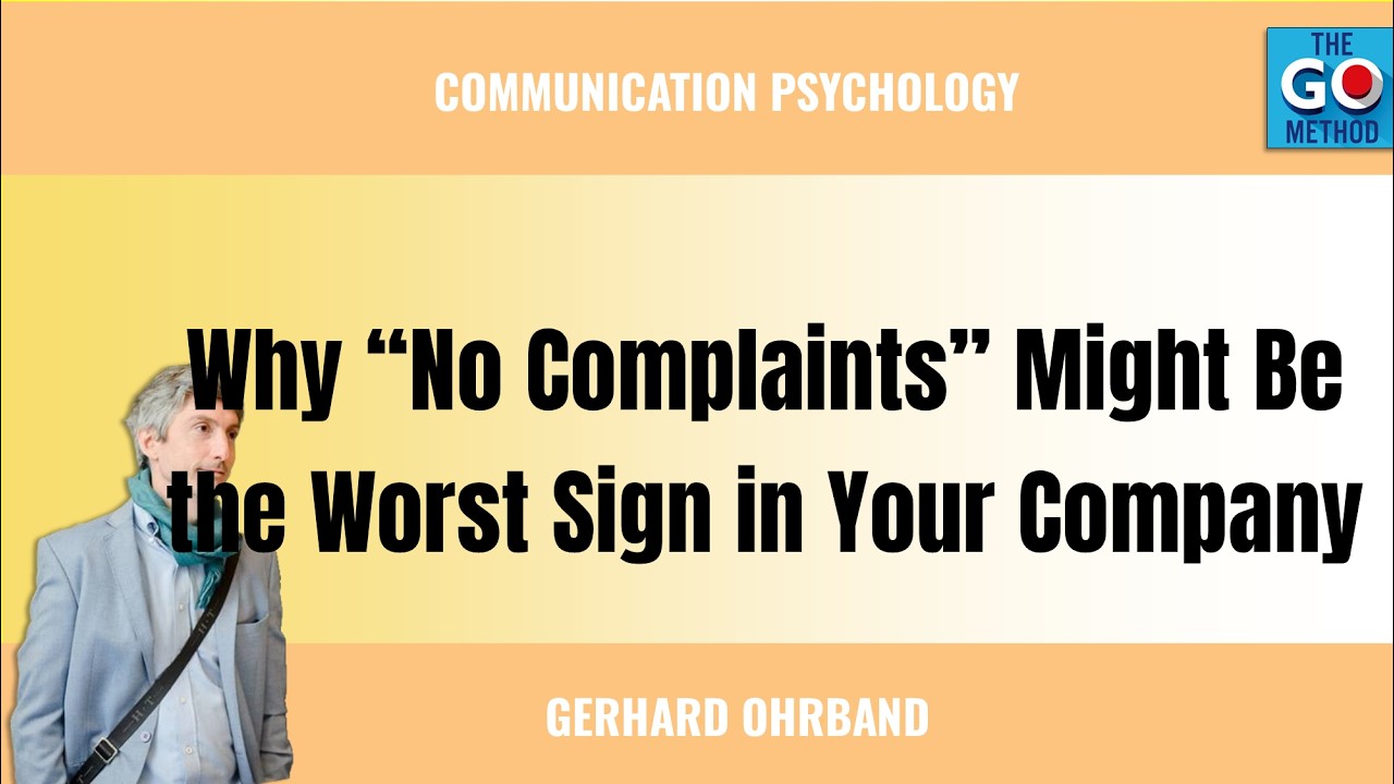 Why “No Complaints” Might Be the Worst Sign in Your Company