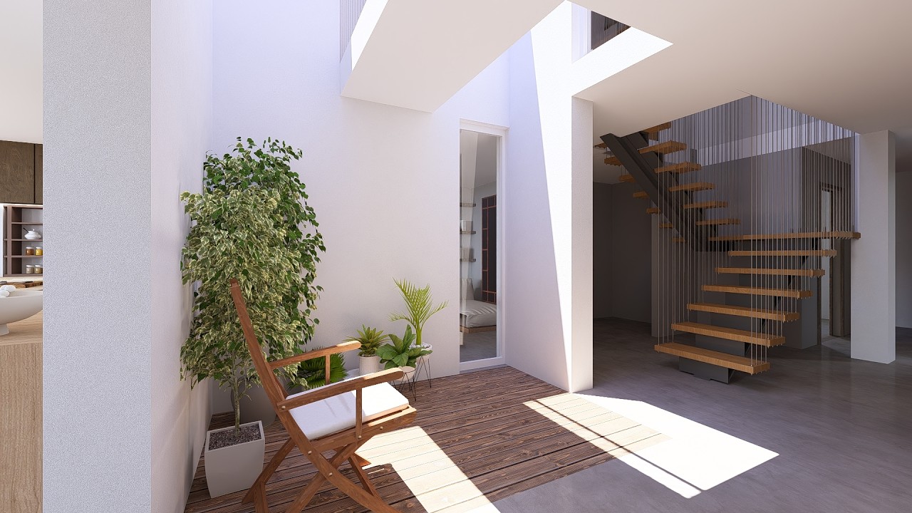 Dublin townhouse video render interior