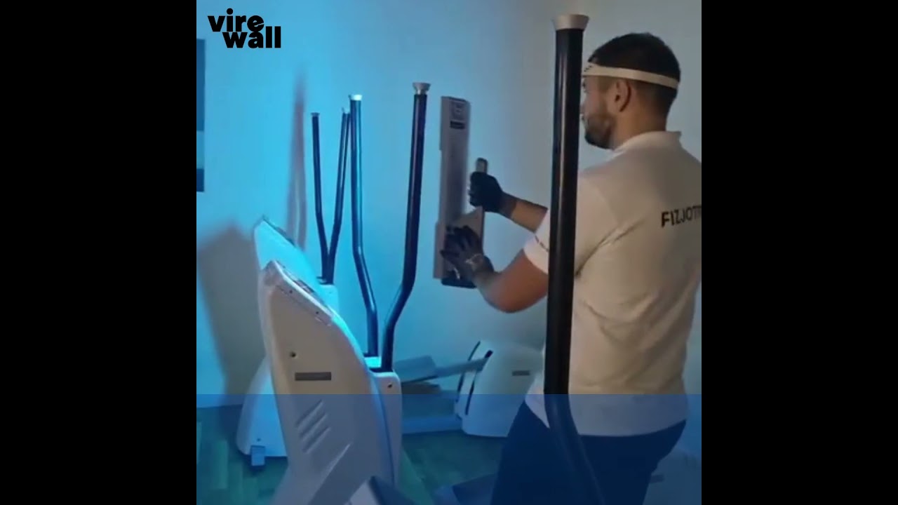 VireWall Soluva H w studio treningowym 36 Minut - dezynfekcja sprzętu