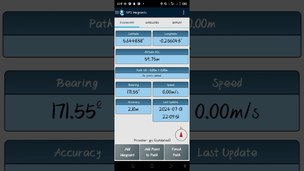 How we can take coordinates using GPS WAYPOINTS .