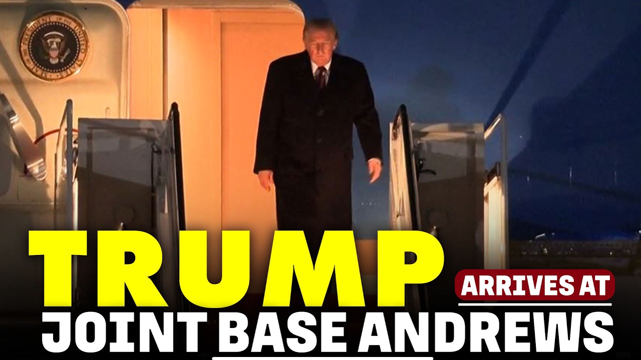 WATCH: U.S. President Trump arrives at Joint Base Andrews, Washington DC | US