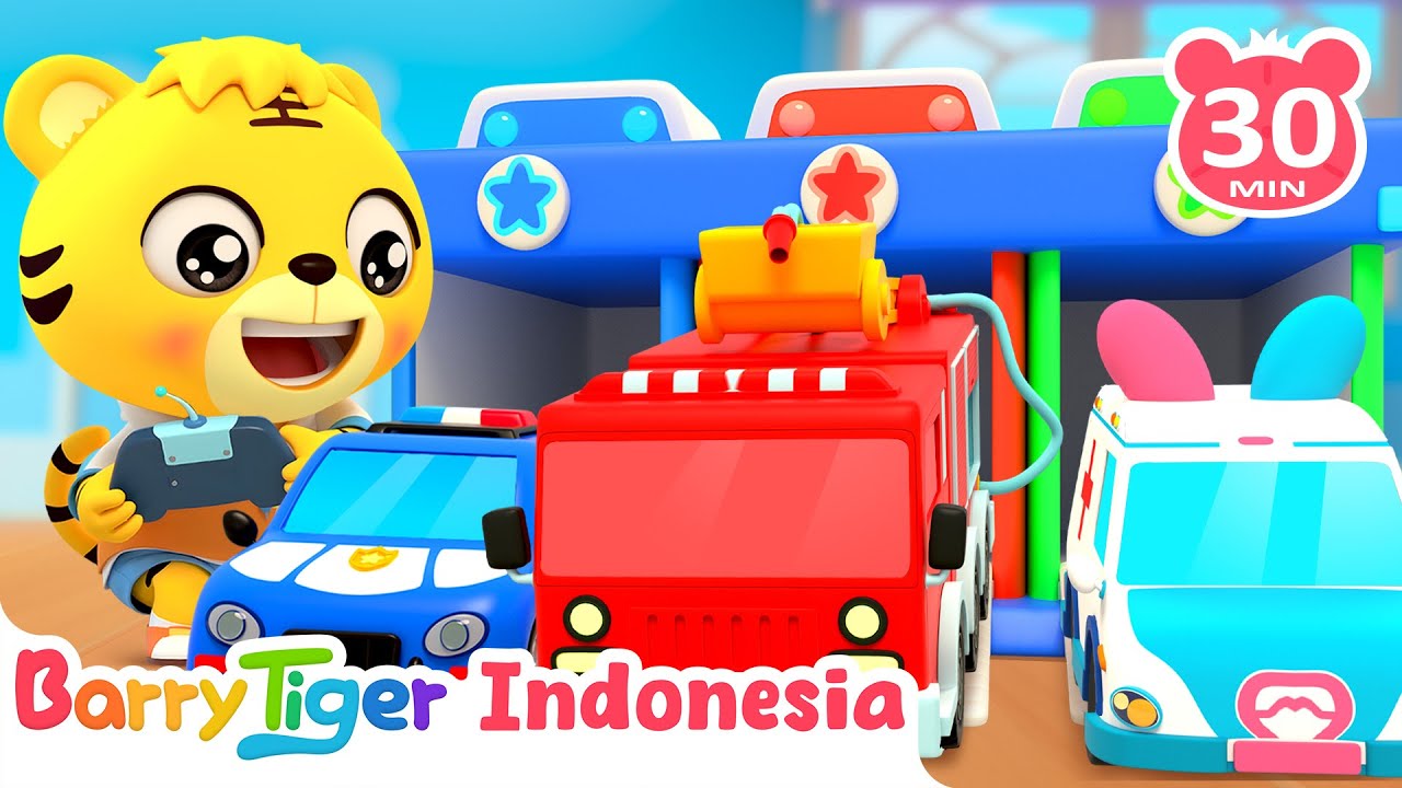 🚗 Lagu Mobil Mainan Anak – Ayo Balapan Seru! | Lagu Hewan & Lagu Anak | BarryTiger
