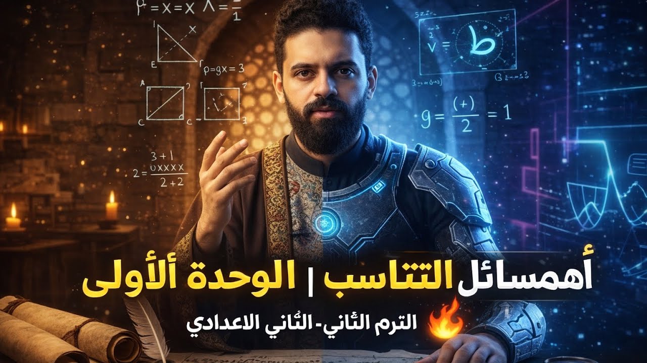 أهم مسائل التناسب٨٠ سؤال 🔥 مراجعة الوحدة الأولى كاملة | الثاني الإعدادي | الترم الثاني