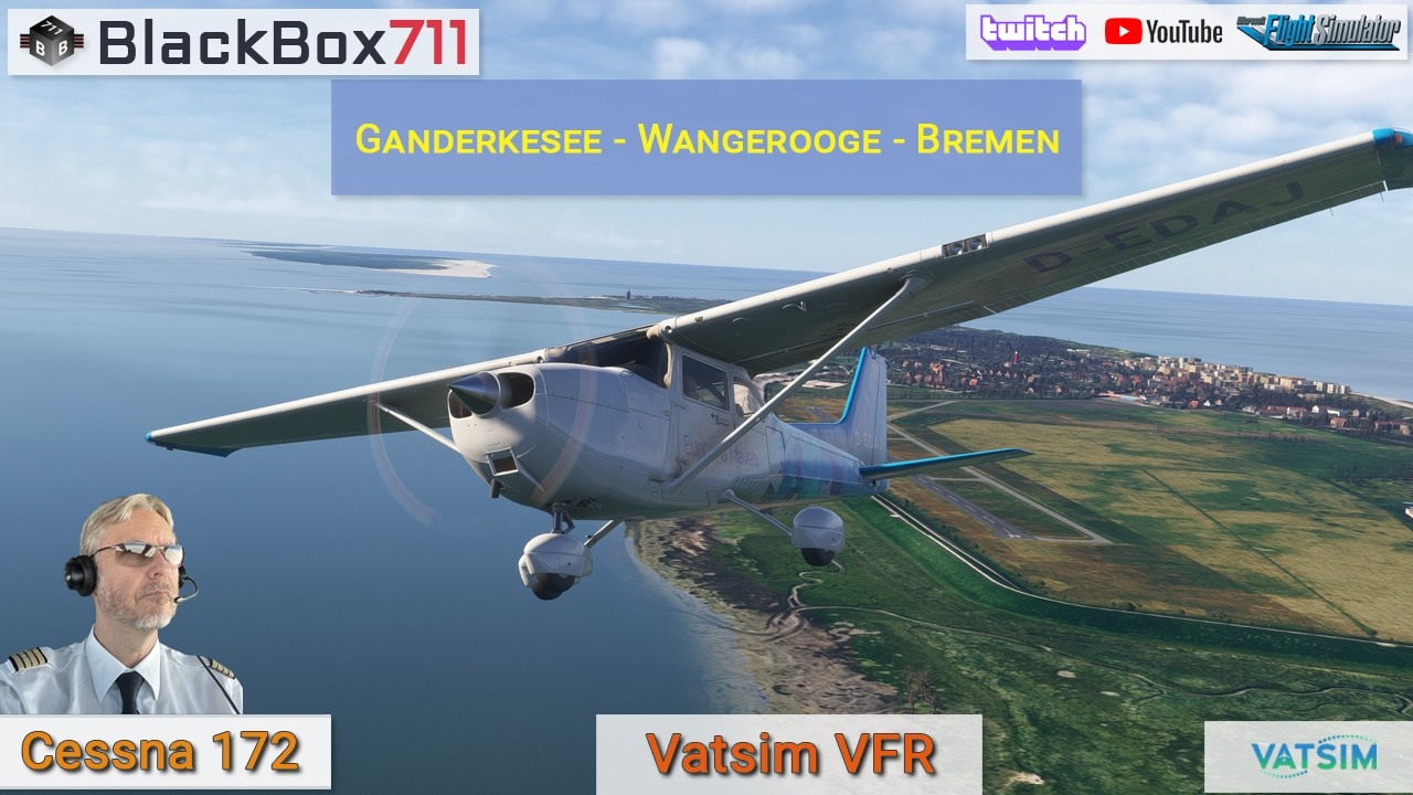 MSFS2024 - Cessna 172 | Learning VFR flying on VATSIM | Friesian Islands and Bremen/EDDW Airport
