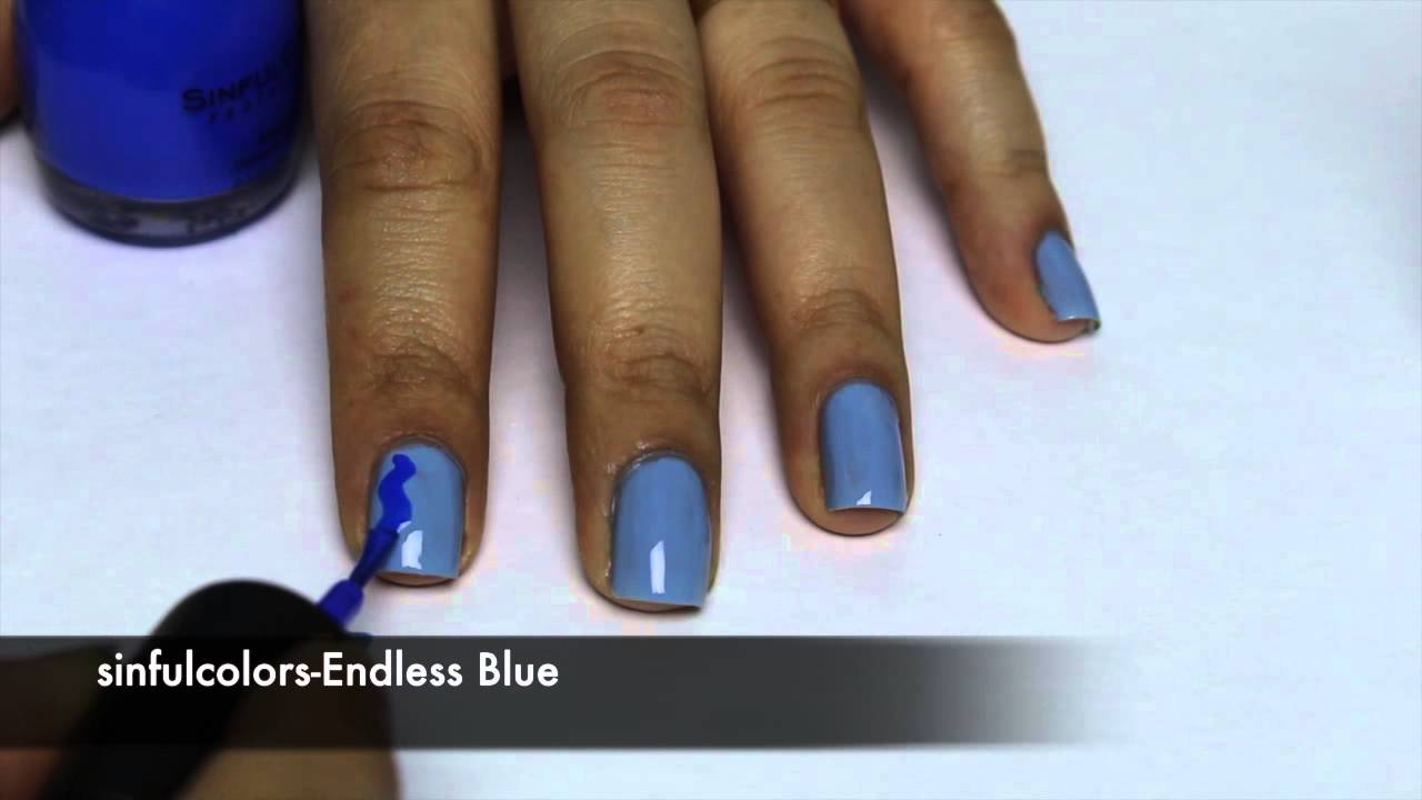 5 Nail Designs with Blue Colors