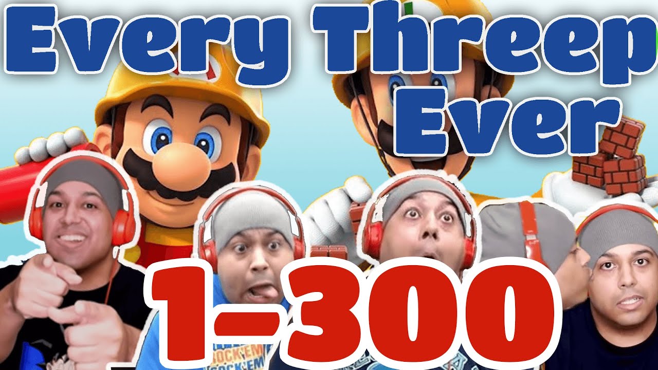 Every DashieGames Threep Ever | Super Mario Maker (1 & 2) | [1-300]