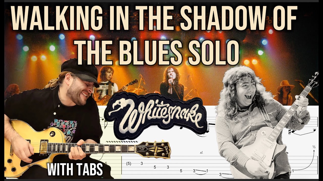 WALKING IN THE SHADOW OF THE BLUES GUITAR SOLO - WHITESNAKE (WITH TABS)