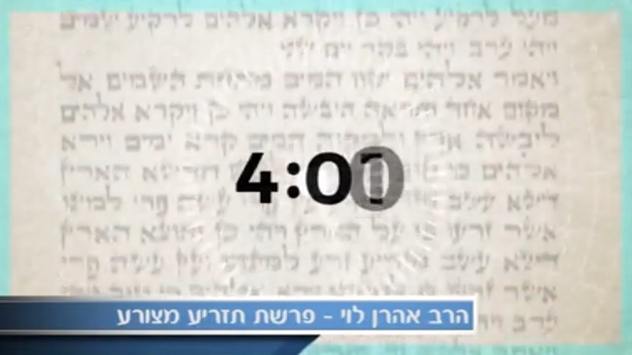 מאמינים למרות הכל - פרשת תזריע מצורע עם הרב אהרן לוי ENG